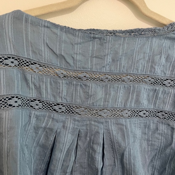 Free People Follow Your Heart Embroidered Crop Balloon Sleeve Top (S) - Picture 9 of 9